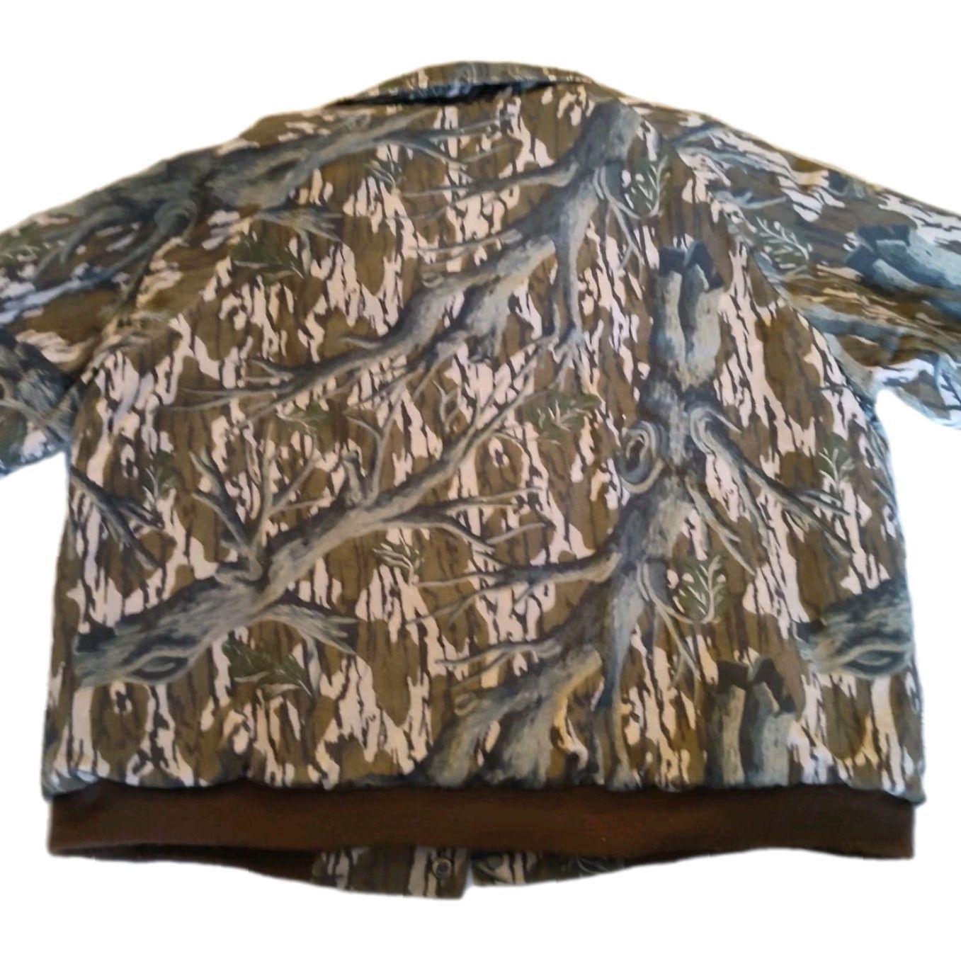 Vintage VINTAGE Mossy Oak Jacket Mens XL Brown Realtree Camouflage Outdoor Coat/Outerwear Regular Lined 100% Cotton Button Front Size US XL / EU 56 / 4 - 2 Thumbnail