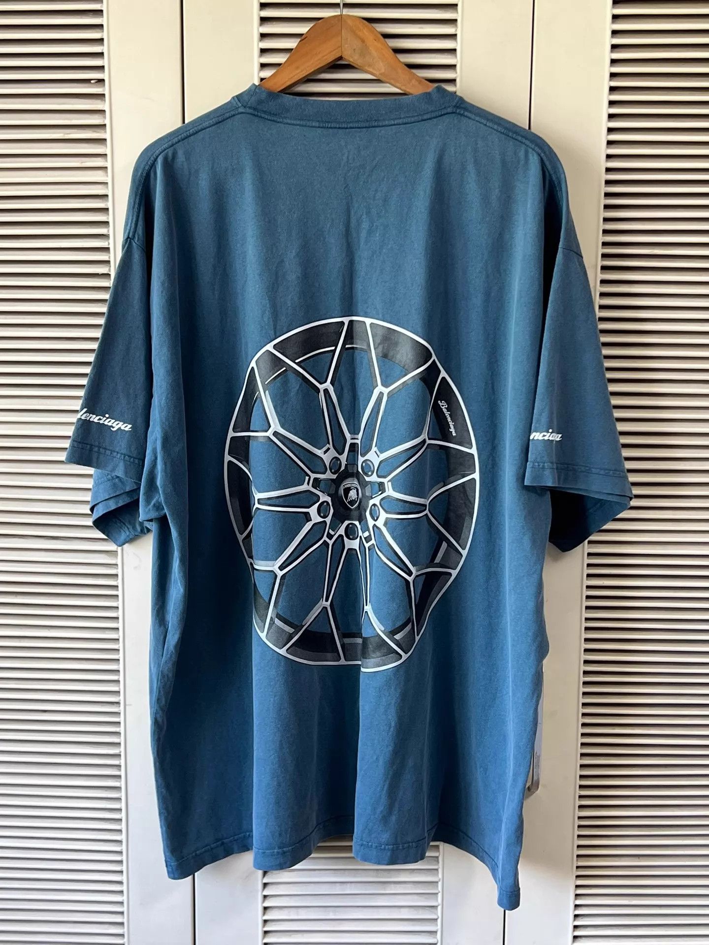 Balenciaga Balenciaga x Lamborghini Green Temerario Print Tee 4 Size US XL / EU 56 / 4 - 2 Thumbnail