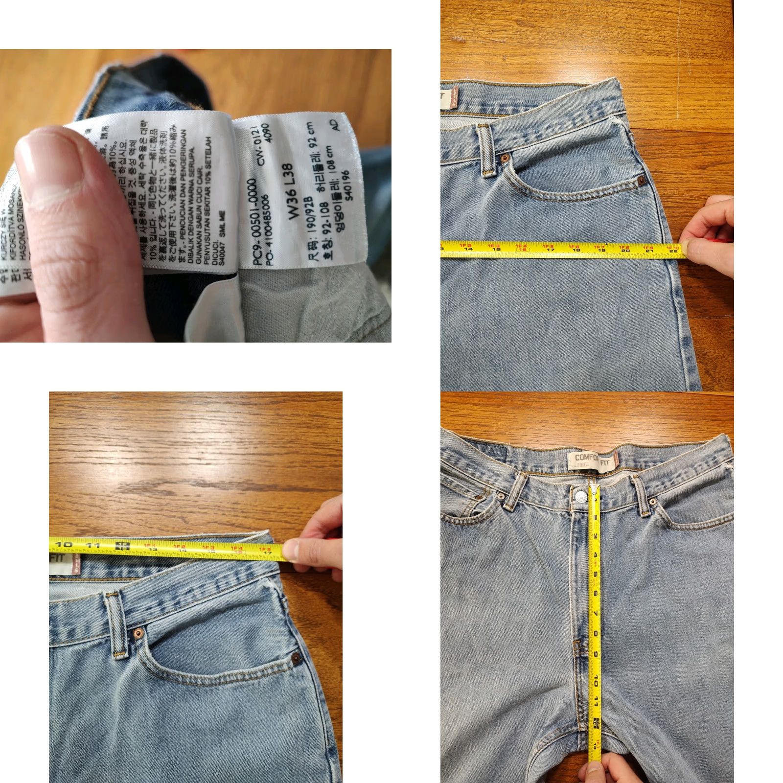 Levi's VINTAGE Levi's 560 Jeans Mens 34x33 Loose Fit Taper Leg Light Blue Denim 5-Pocket Grooved Belt Loops Streetwear Retro 90s Motorcycle Western Rock N/A Size US 34 / EU 50 - 9 Thumbnail