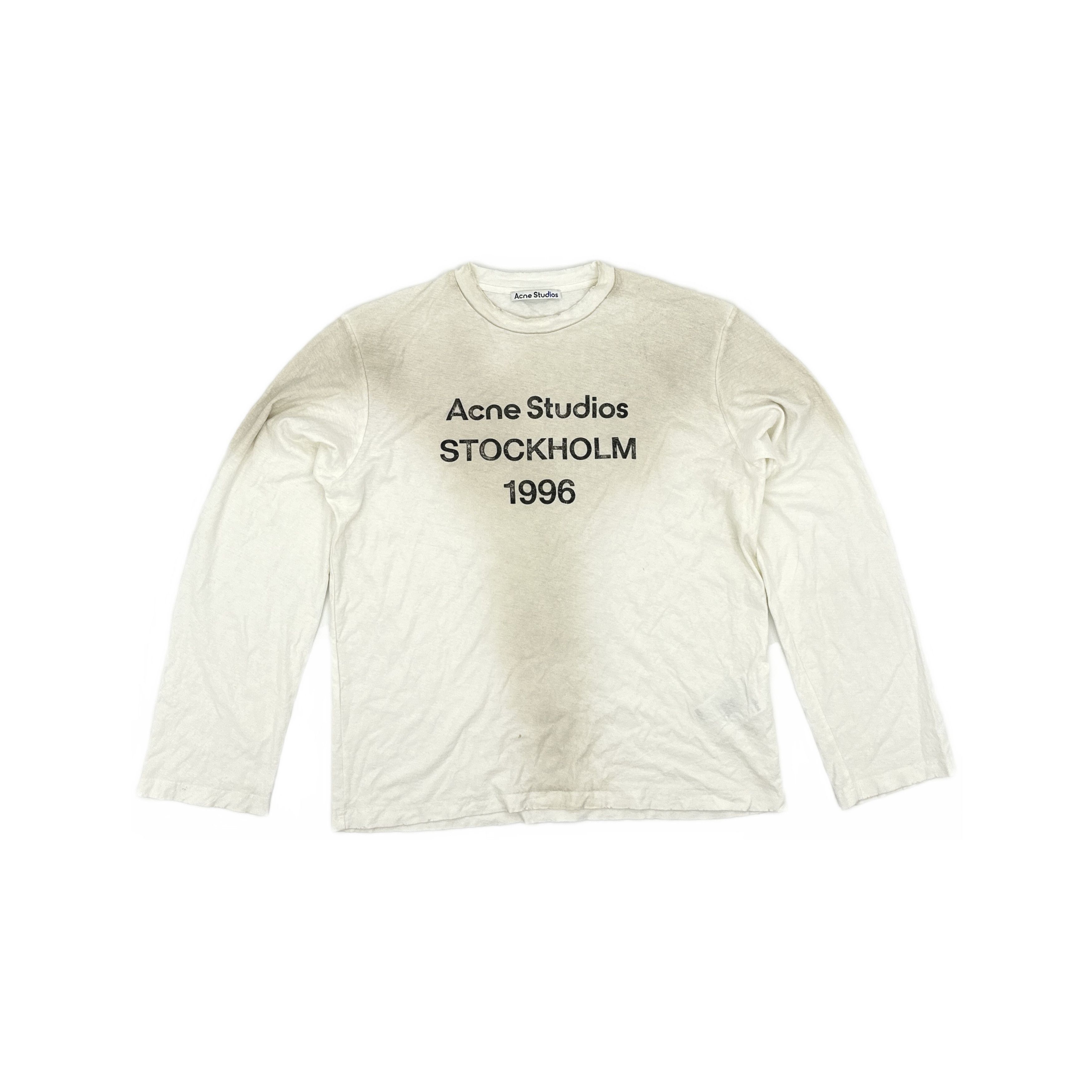 Acne Studios Acne Studios 1996 Logo Print Long Sleeve T-Shirt US S Size US S / EU 44-46 / 1 - 1 Thumbnail