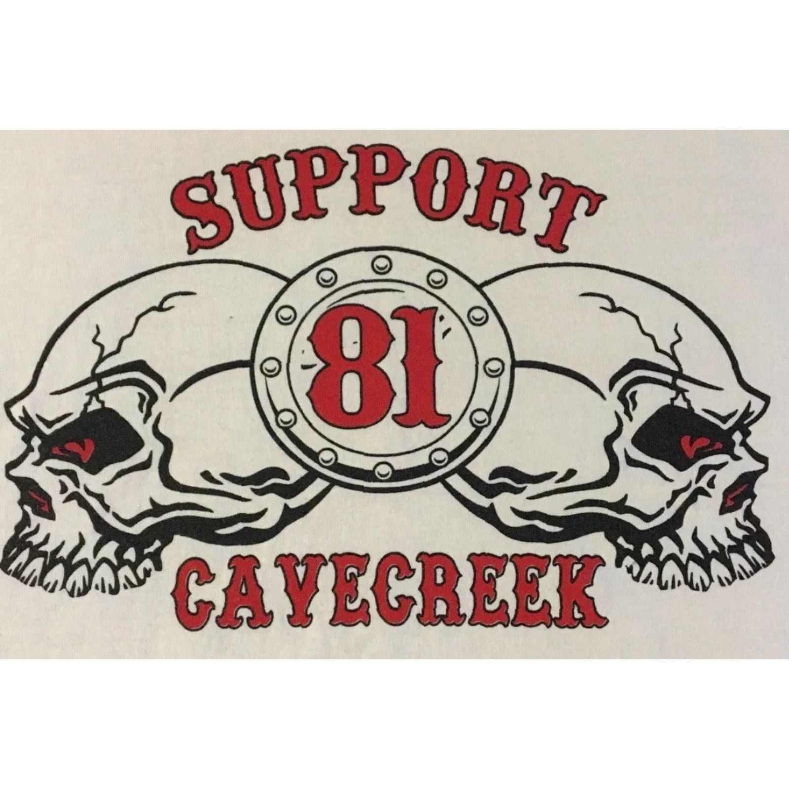 Vintage Vtg Hells Angels 81 Support Faded AZ Shirt M L Skull Flame Fire Grunge 90s Y2k Size US M / EU 48-50 / 2 - 3 Thumbnail