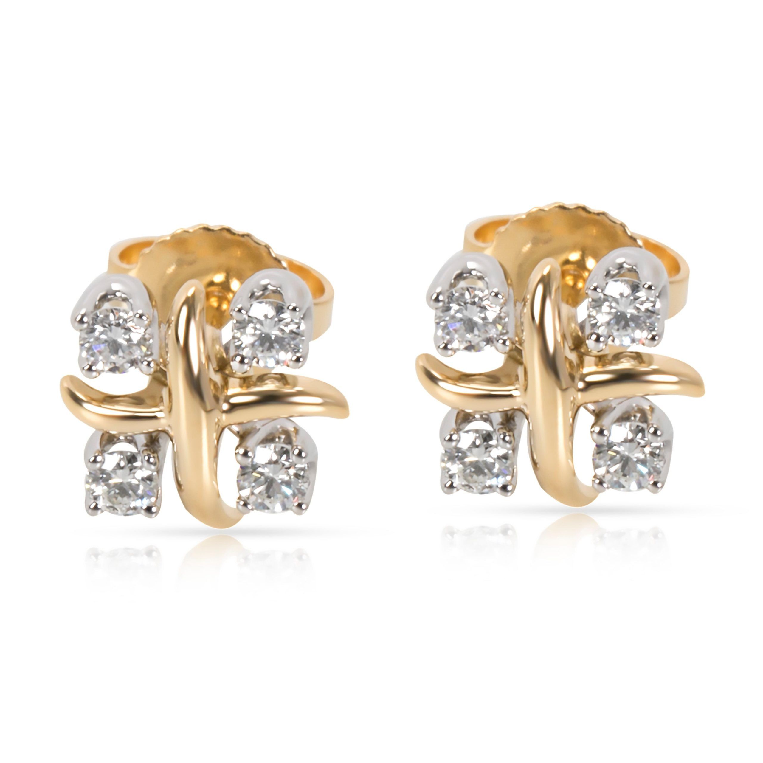 Tiffany & Co. 18K Gold Tiffany & Co. Schlumberger Lynn Earrings (1/4 ctw) Size ONE SIZE - 1 Thumbnail