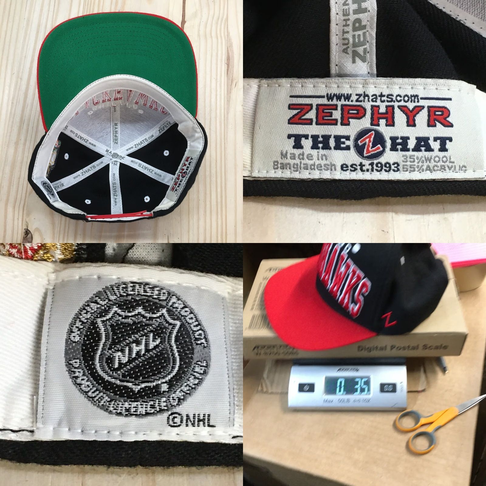 Zephyr Zephyr Chicago Blackhawks Snapback Cap Hat Mens One Size Black NHL Flat Brim Adjustable Brand: Zephyr, Men, Snapback, Black, One Size Size ONE SIZE - 8 Thumbnail