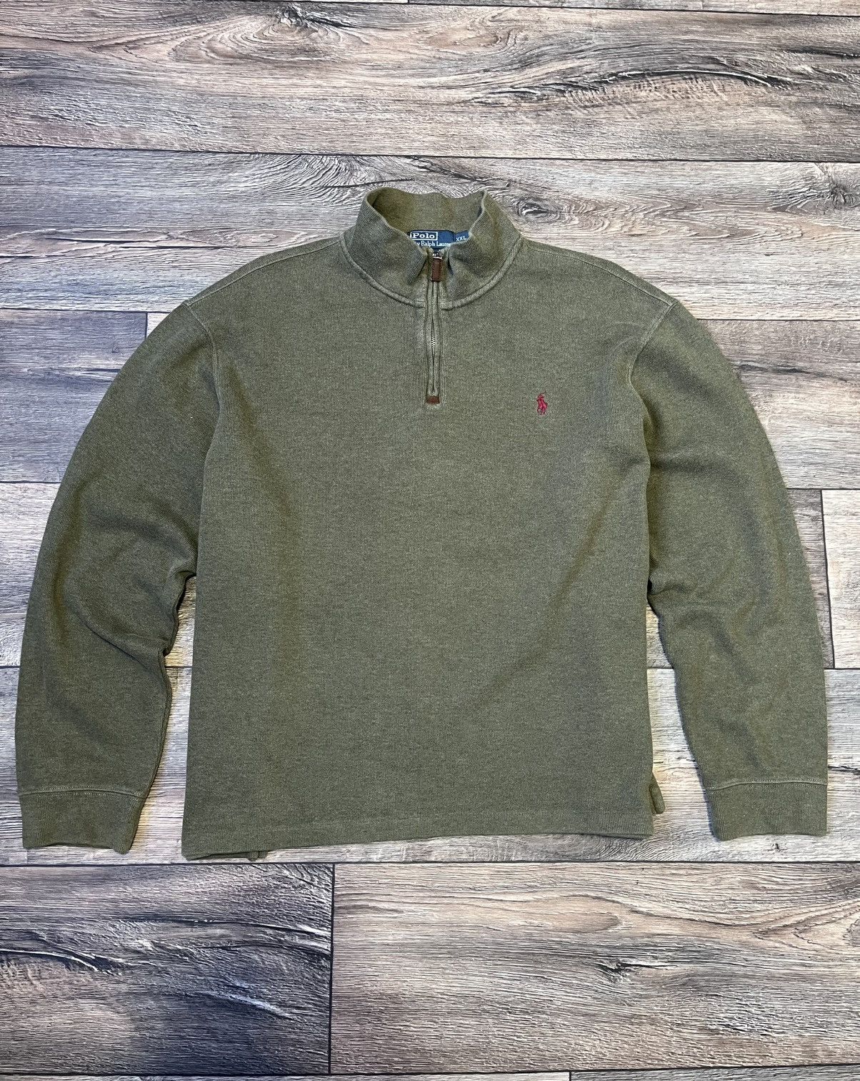 Polo Ralph Lauren × Ralph Lauren × Vintage Vintage Polo Ralph Lauren 3/4 Zip Cotton Pullover Jumper XXL Size US XXL / EU 58 / 5 - 1 Thumbnail