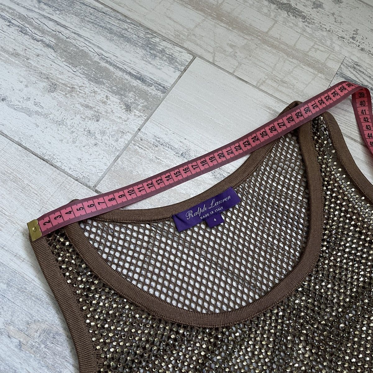 Ralph Lauren Purple Label RRP 3000 $ Ralph Lauren PURPLE Label Melony Embellished Mesh Size M / US 6-8 / IT 42-44 - 17 Thumbnail