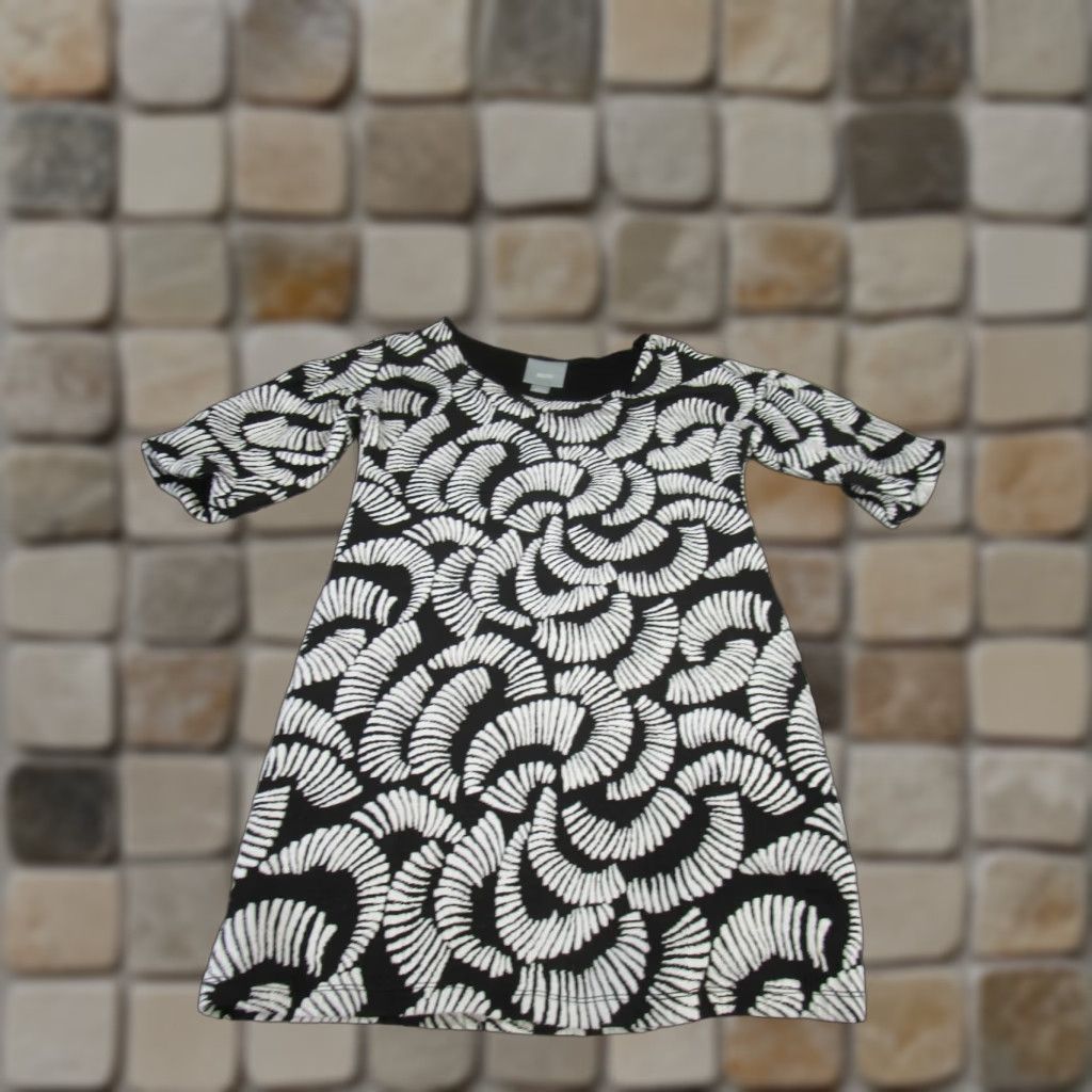 Madewell VINTAGE Madewell Mini Dress Womens Small Boat Neck Black Cotton  Casual 90s Womens