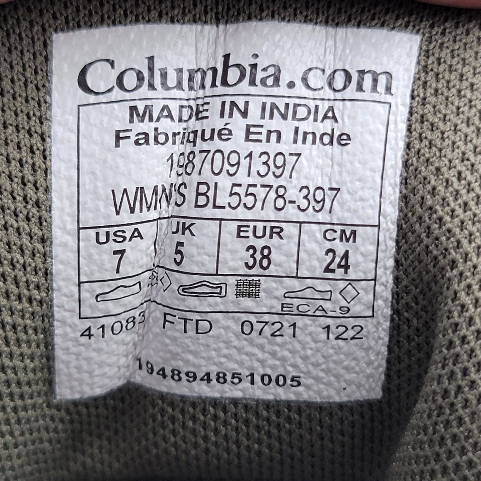 Columbia Columbia Trailstorm Peak Mid Hiking Boots Women’s Sz 7 Green Size US 7 / IT 37 - 7 Thumbnail