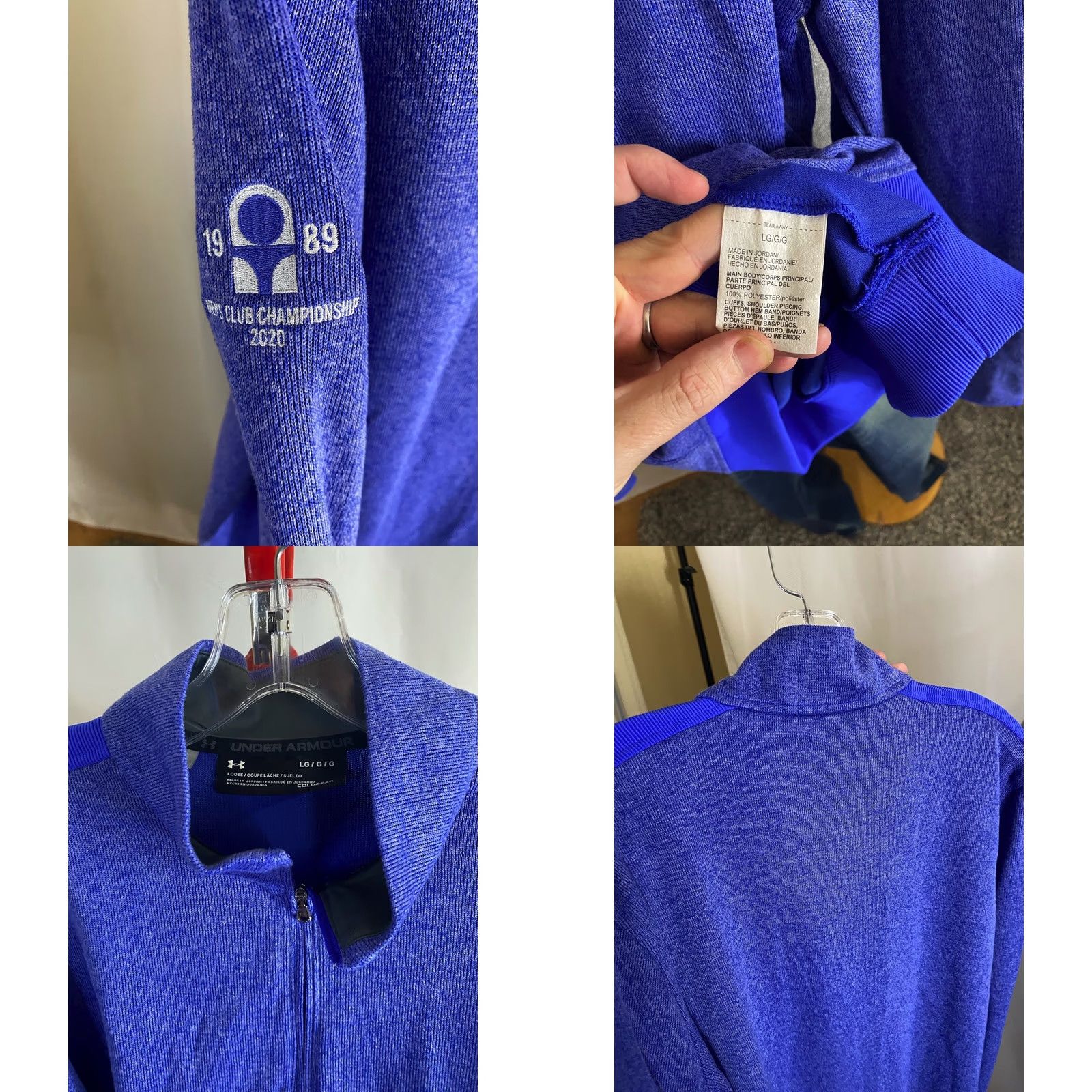Under Armour Under Armour Mens Club Championship Zippered SWEATER Large L Sharp Size US L / EU 52-54 / 3 - 8 Thumbnail