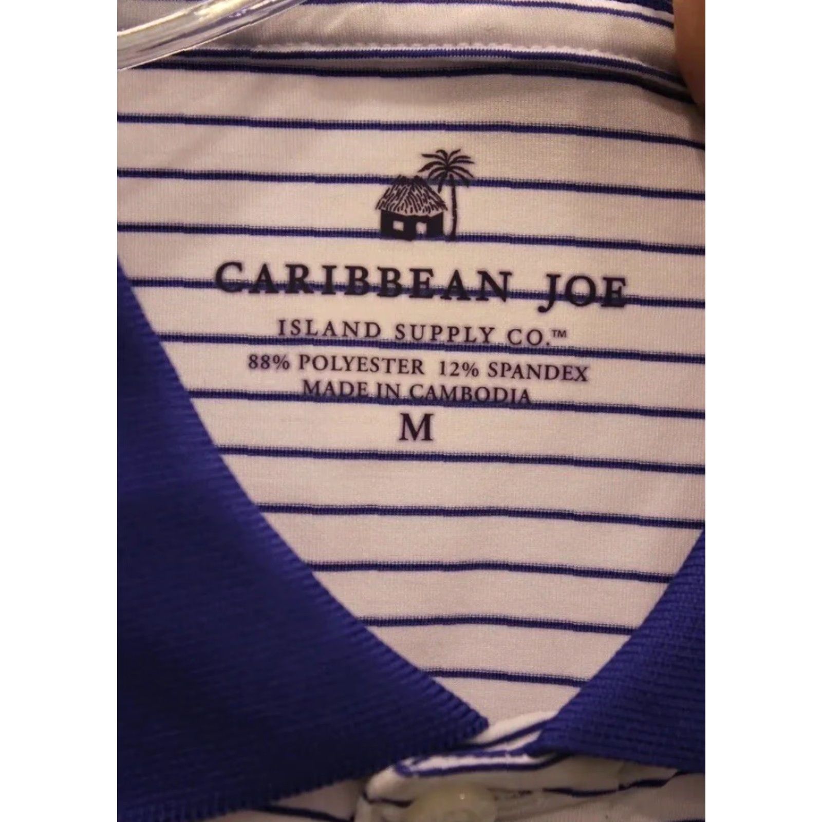 Vintage NEW Caribbean Joe Polo Shirt Striped Blue Size M Men Size US M / EU 48-50 / 2 - 4 Thumbnail