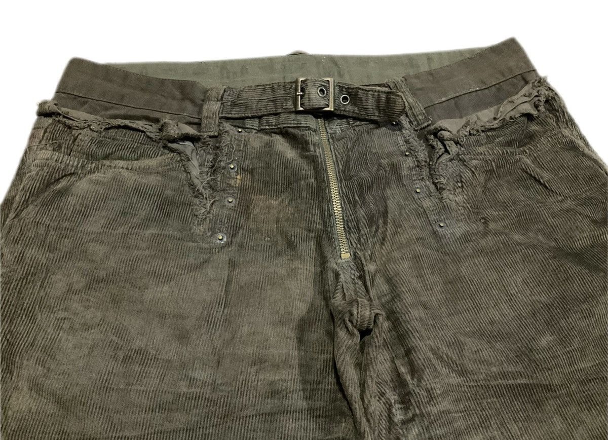 Dolce & Gabbana 🔥Y2K Archived D&G Frayed Corduroy Rebuild Pants Rivet Belt Size US 38 / EU 54 - 1 Thumbnail
