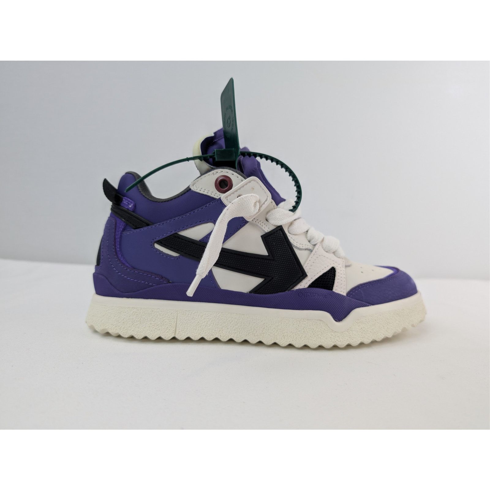 Off-White o1rshd1 Mid Top Sponge Sneakers in Purple/Black Size US 7 / EU 40 - 4 Thumbnail