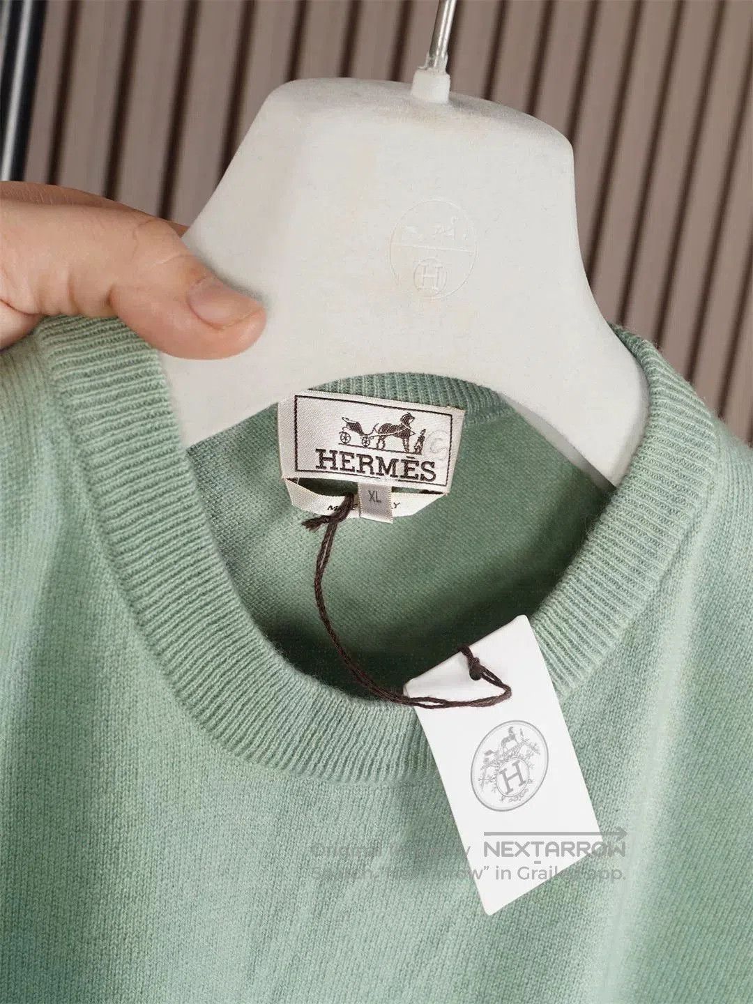 Hermes Hermes Men's Green Cashmere Sweater. Size US XL / EU 56 / 4 - 3 Thumbnail