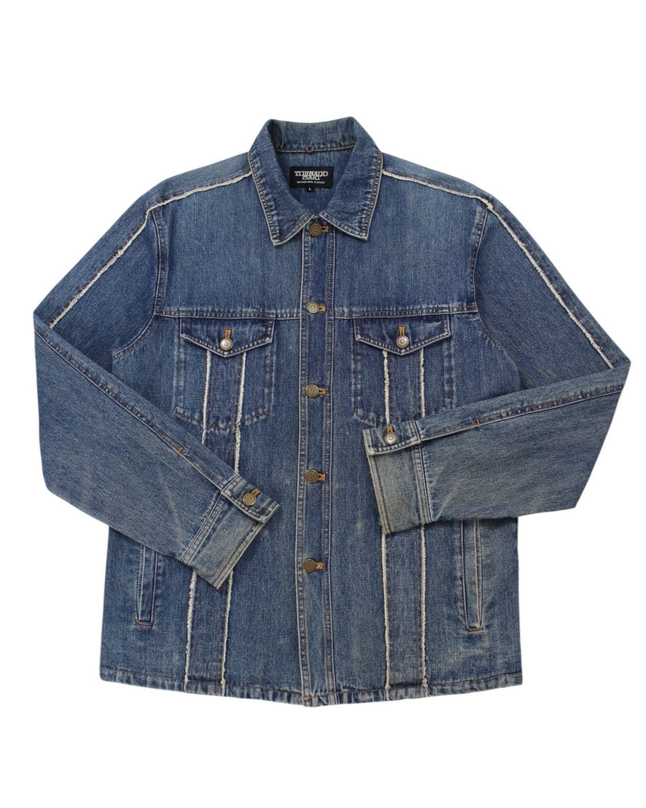 Tornado Mart SS2003 TORNADO MART BOXY DENIM JACKET Size US L / EU 52-54 / 3 - 1 Thumbnail