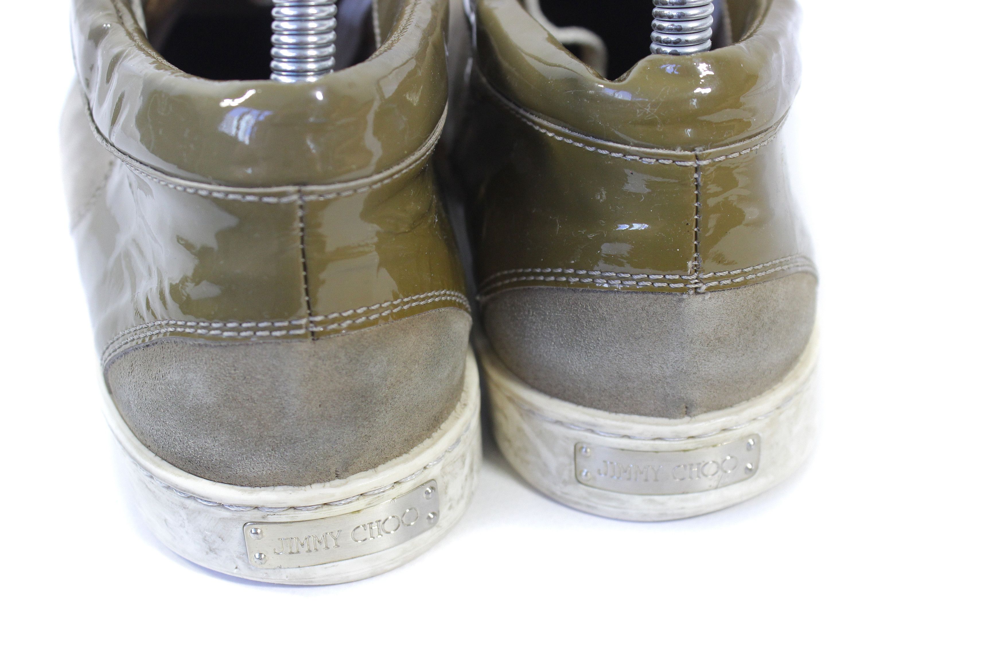 Jimmy Choo Patent Leather Suede Low Sneakers Size US 8.5 / IT 38.5 - 4 Thumbnail