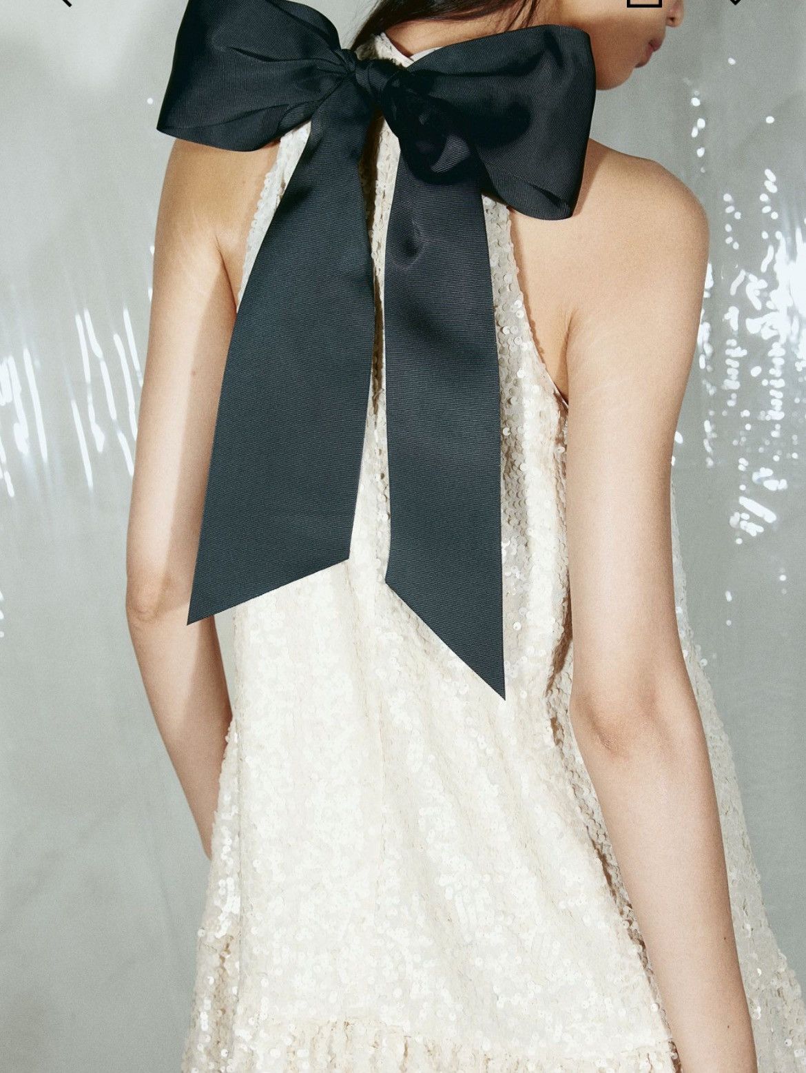 H&M H& M sold out white sequin bow back dress Size M / US 6-8 / IT 42-44 - 15 Thumbnail