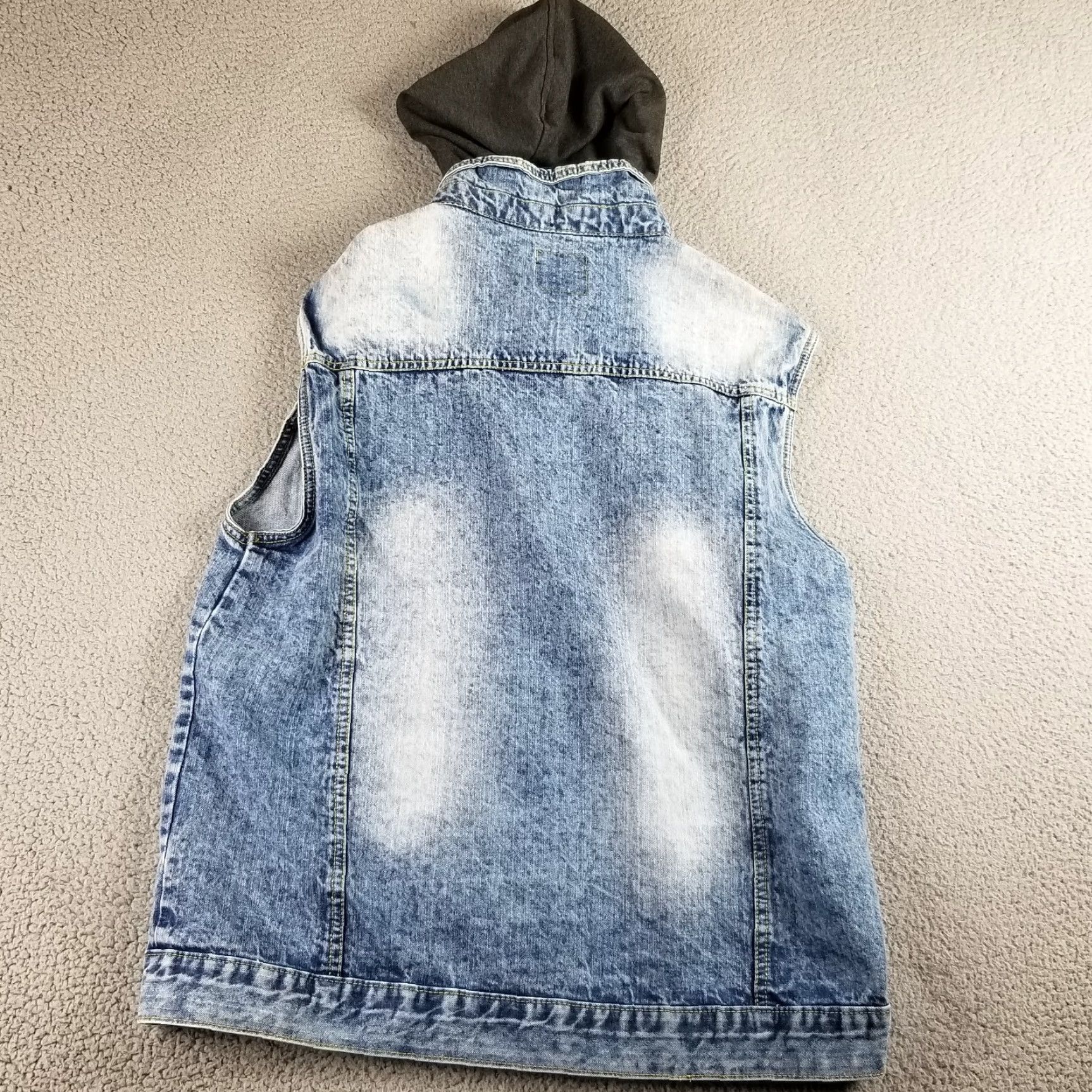 Southpole VINTAGE Southpole Jacket Men XL Hooded Denim Acid Wash Streetwear Hip Hop 90s Classic Size US XL / EU 56 / 4 - 7 Thumbnail