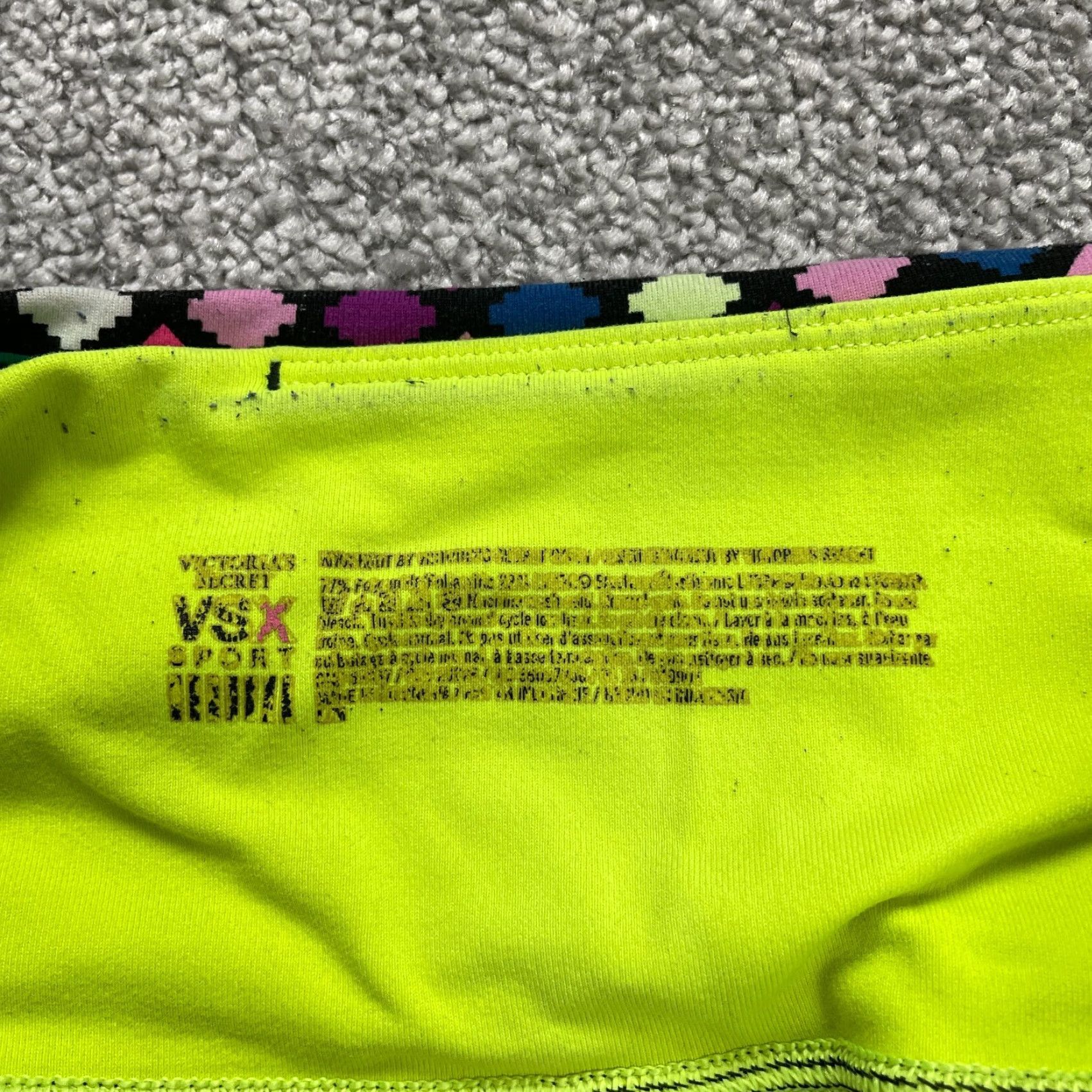 Victoria's Secret Victoria's Secret Leggings Cropped Womens Multicolor Geometric Active Gym 29x21 Size 29" - 7 Thumbnail