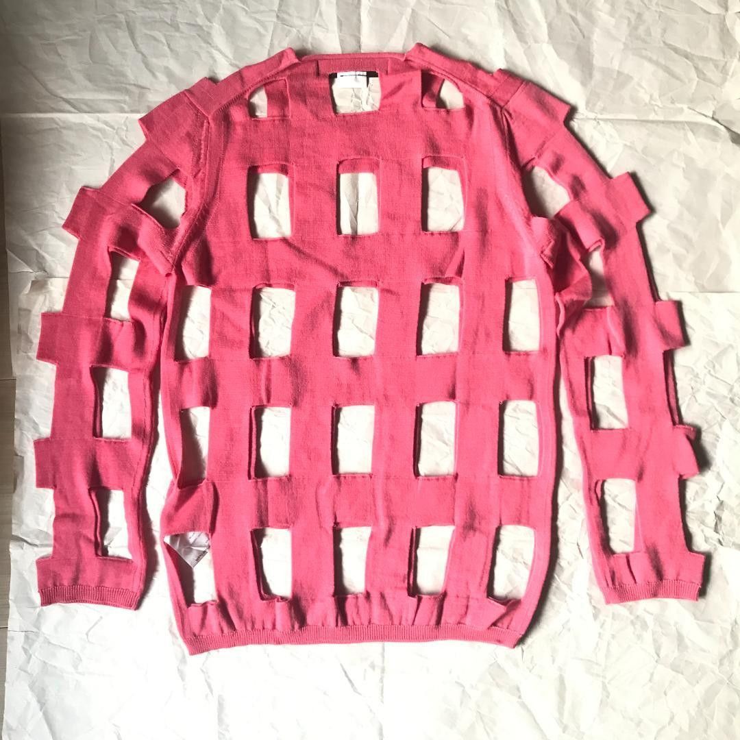 Comme des Garcons × Comme des Garcons Homme Plus Comme des Garcons SS19 Cut Out Cage Knit Sweater Size US M / EU 48-50 / 2 - 1 Thumbnail