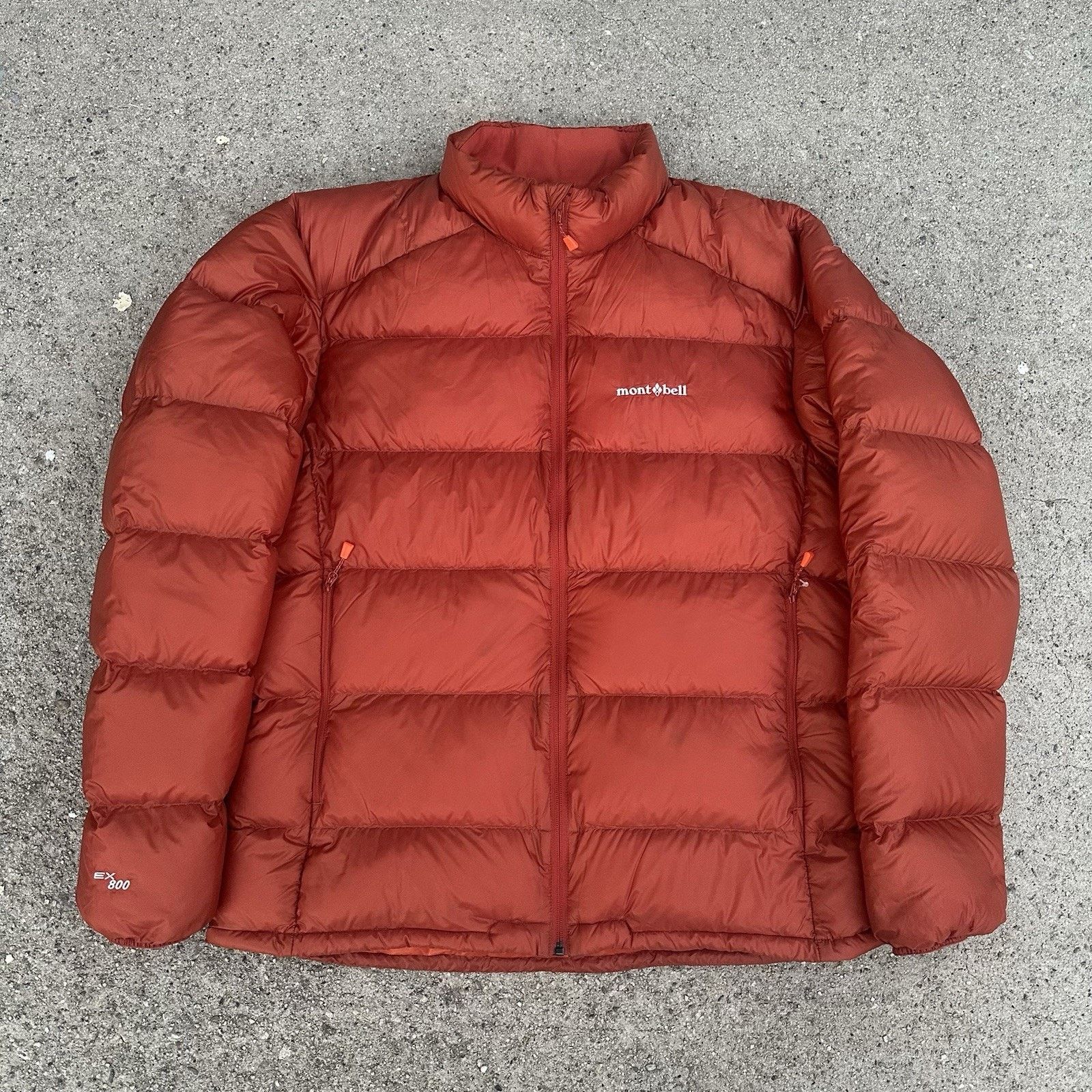 Montbell EX 800 Light Alpine Orange Goose Down Puffer Jacket