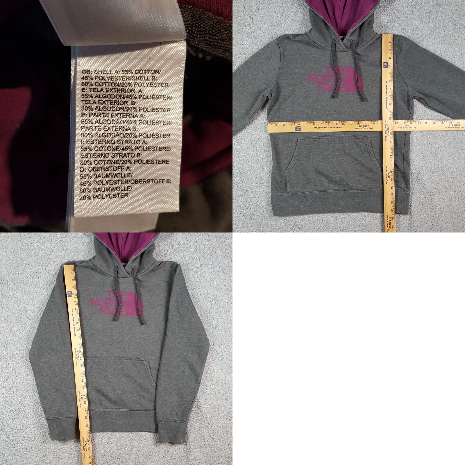 The North Face VINTAGE The North Face Purple Logo Hoodie Women's M Fleece Hooded Sweatshirt Pullover Size M / US 6-8 / IT 42-44 - 8 Thumbnail
