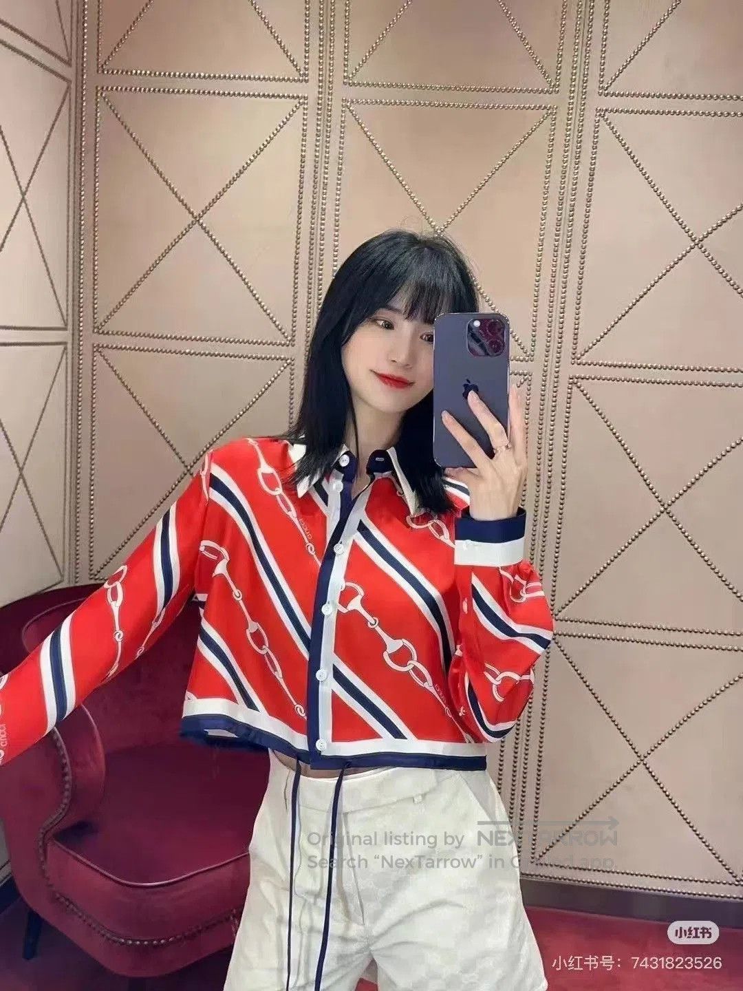 Gucci Gucci Horsebit Silk Colorblock Cardigan. Size M / US 6-8 / IT 42-44 - 2 Thumbnail