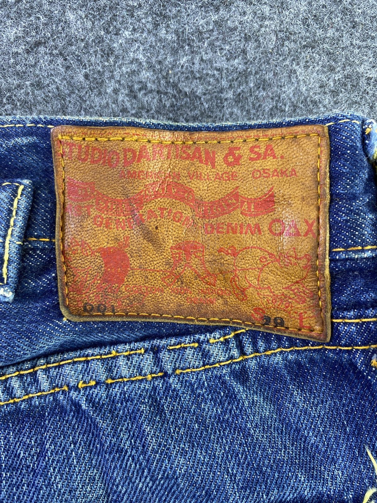 Japanese Brand Studio D Artisan Buckle Back Selvedge Jeans - J880 Size US 29 - 11 Thumbnail