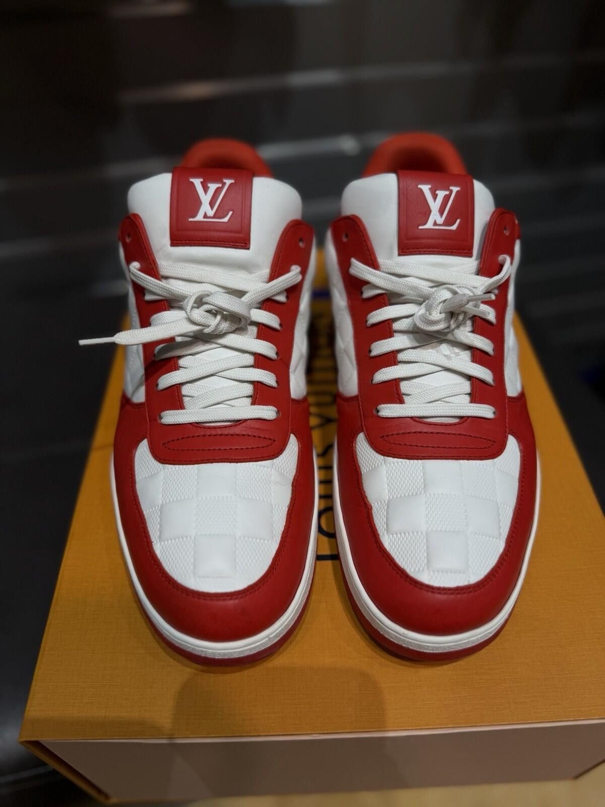 Louis Vuitton Louis Vuitton Rivoli Red Low Top Sneakers Size 10LV/11US Size US 11 / EU 44 - 7 Thumbnail