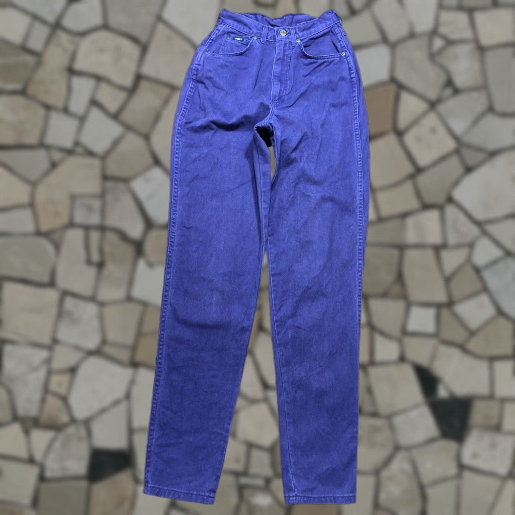 Vintage VINTAGE CHIC Jeans Womens Tapered 9 24X33 Purple Denim USA Western Jeans 90s Mens? Wait Size 30" / US 8 / IT 44 - 1 Thumbnail