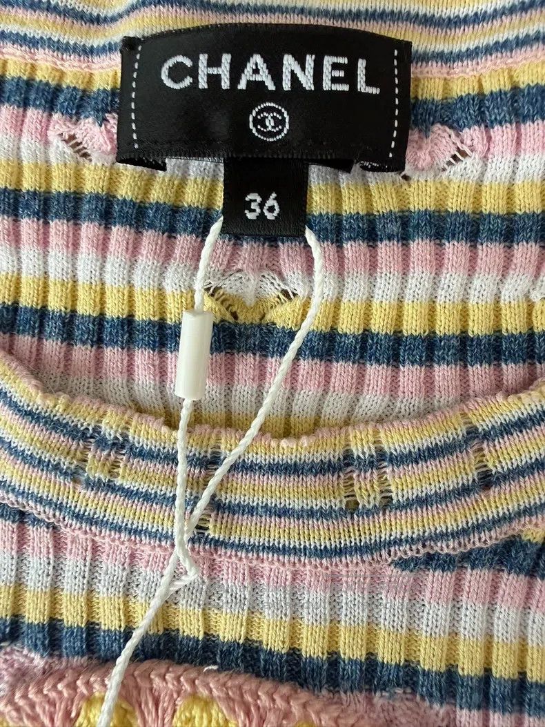 Chanel Chanel Colourful striped letter badge label knitted short Size XS / US 0-2 / IT 36-38 - 3 Thumbnail