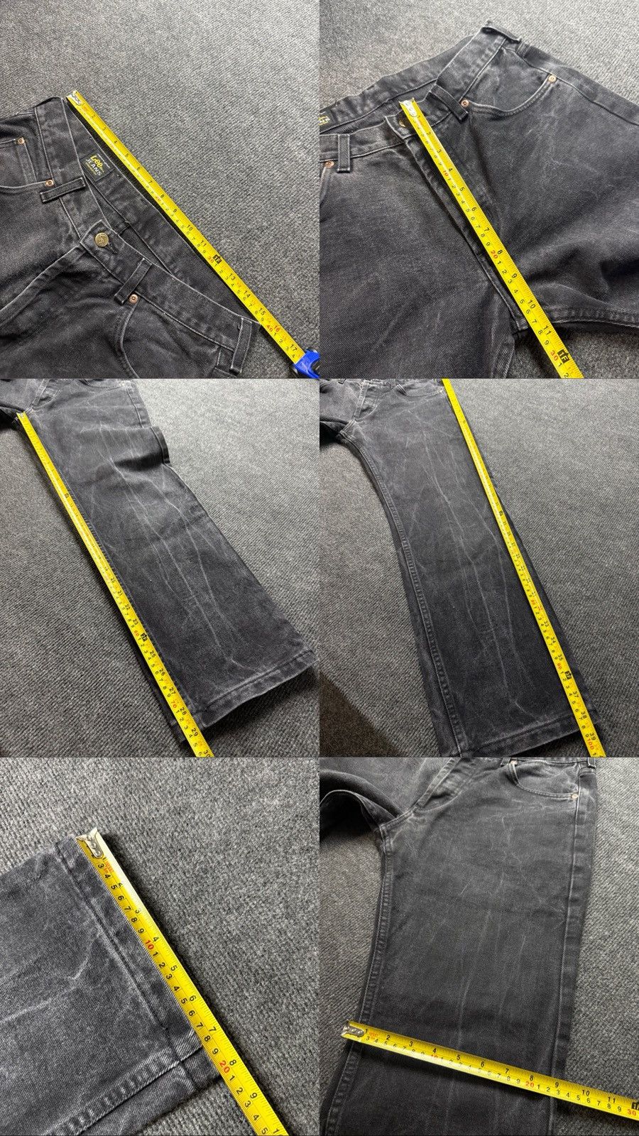 Lee Vintage 00s USA Lee Black Jeans Straight Fit Y2K Faded Size US 31 - 22 Thumbnail