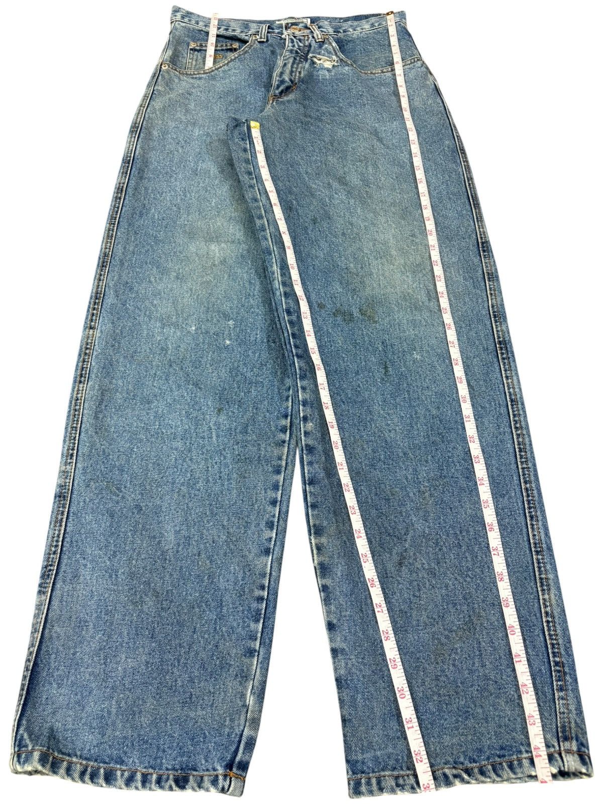Guess Vintage Guess Distressed Loose Baggy Jeans Size US 31 - 12 Thumbnail