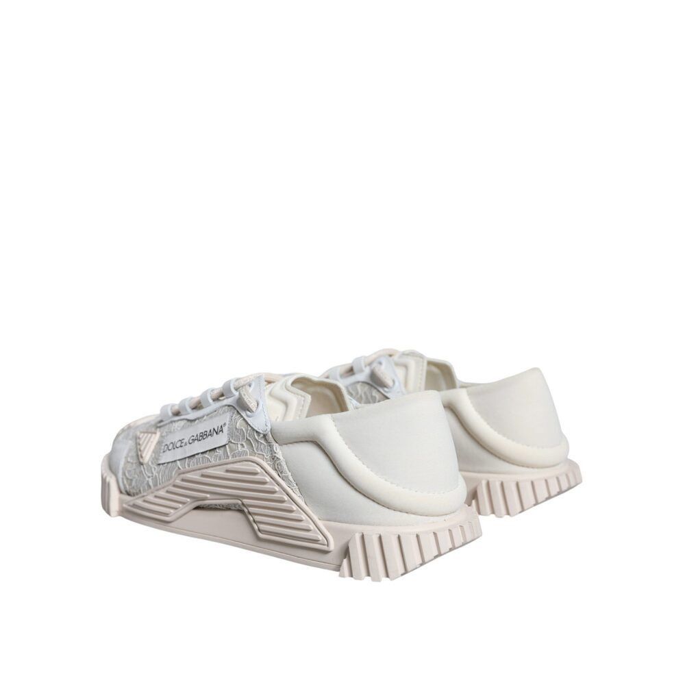 Dolce & Gabbana Dolce & Gabbana White Lace NS1 Low Top Sneaker Sports Shoes Size US 6.5 / IT 36.5 - 4 Thumbnail