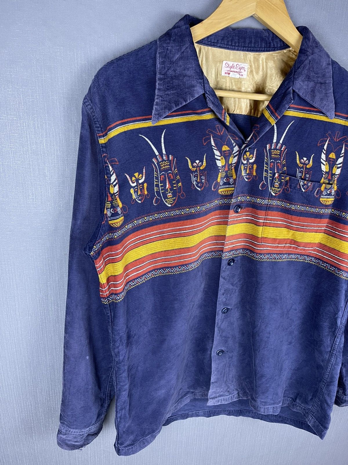 Sugar Cane × Toyo Enterprises × Vintage VINTAGE SUGAR CANE Style Eyes Rockabilly Corduroy Button Ups Size US M / EU 48-50 / 2 - 4 Thumbnail