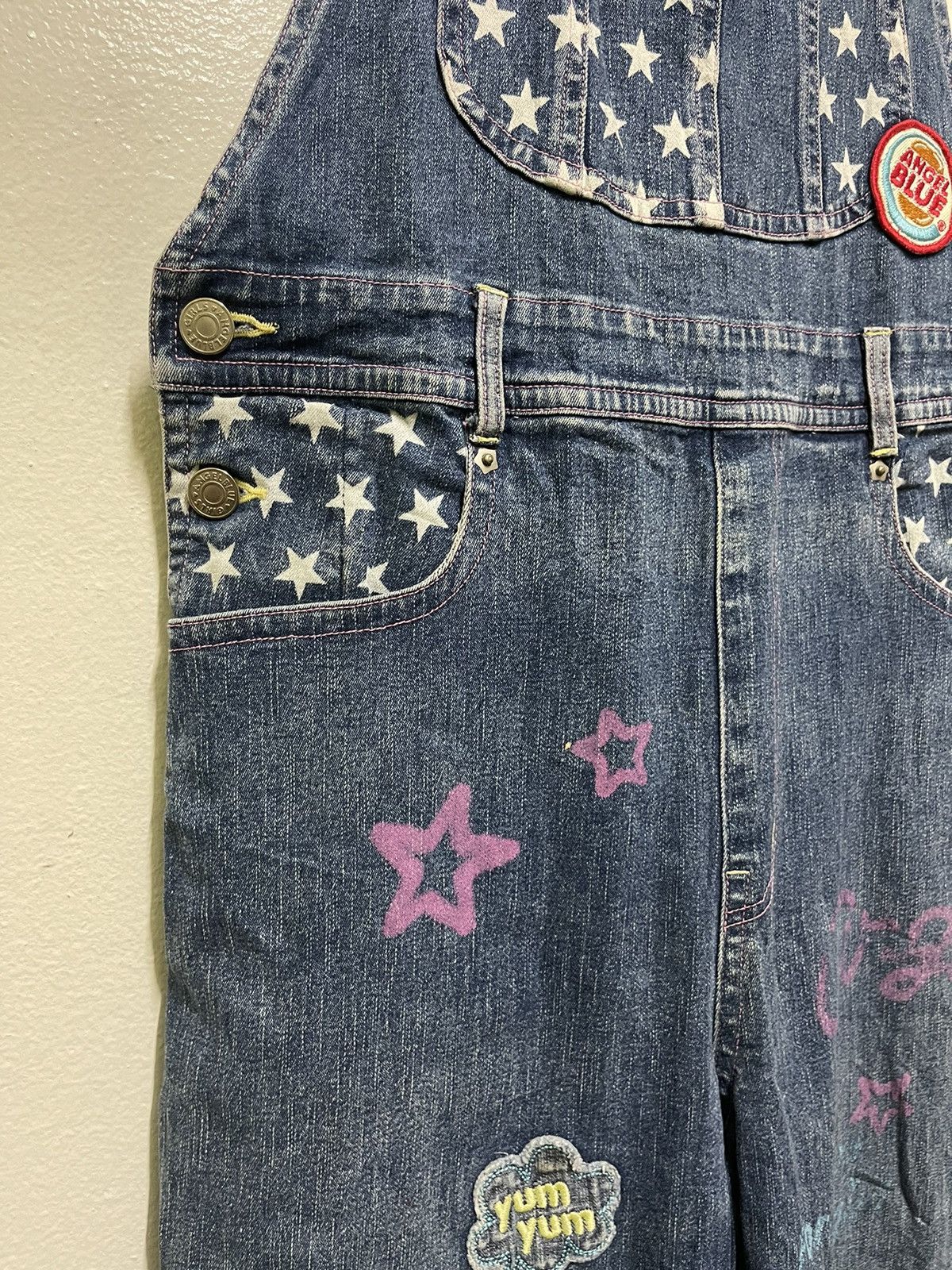 Angel Blue × Japanese Brand × Vintage Angel Blue Overall Patches Denim Size 30" / US 8 / IT 44 - 3 Thumbnail