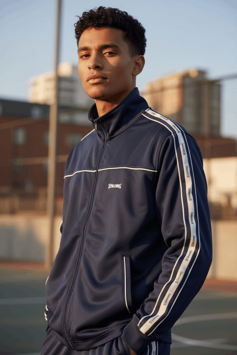 Spalding Vintage 90's SPALDING Sidetape Sportswear Training Jacket Size US M / EU 48-50 / 2 - 2 Thumbnail