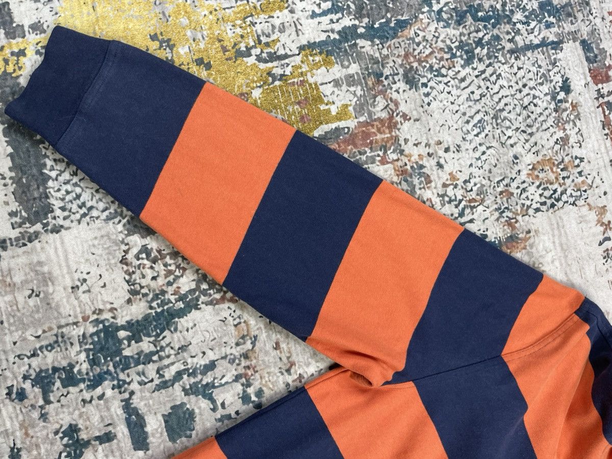 Brooks Brothers Brooks Brothers Stripe Orange Back Hit Hoodie Shirts Size US L / EU 52-54 / 3 - 8 Thumbnail
