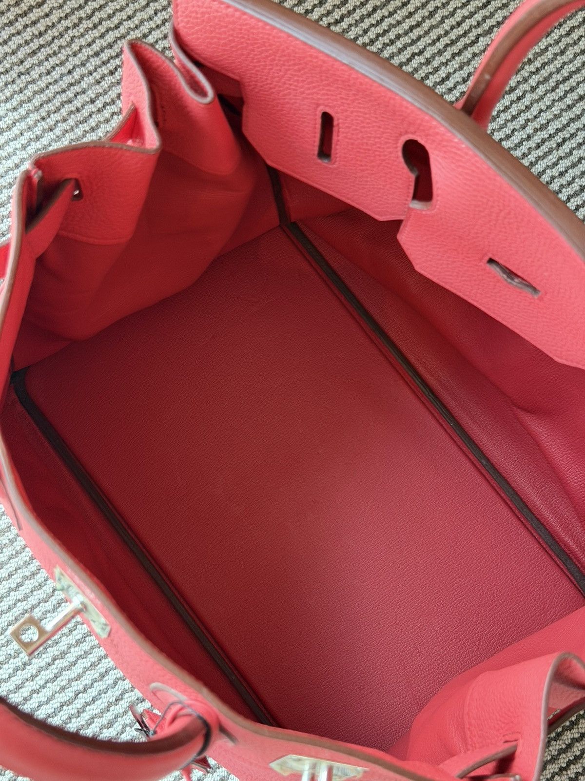 Hermes Hermes Bougainvillea Red Taurillon Clemence Hac 40 Handbag Size ONE SIZE - 7 Thumbnail
