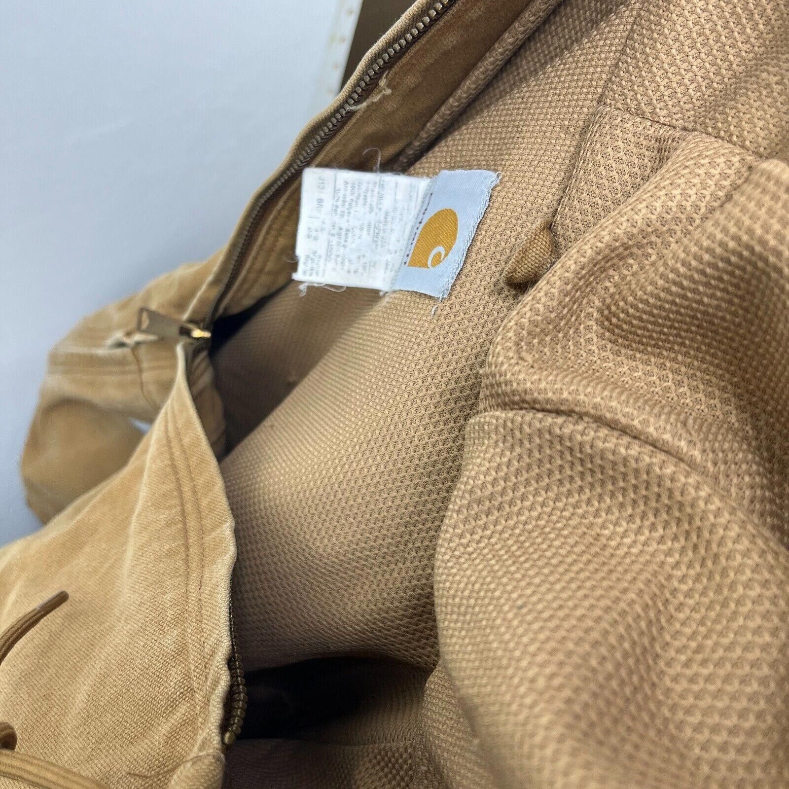 Carhartt Vintage 90s Carhartt Zip up Hooded Jacket 4XL J131 Brown Size US XXL / EU 58 / 5 - 11 Thumbnail