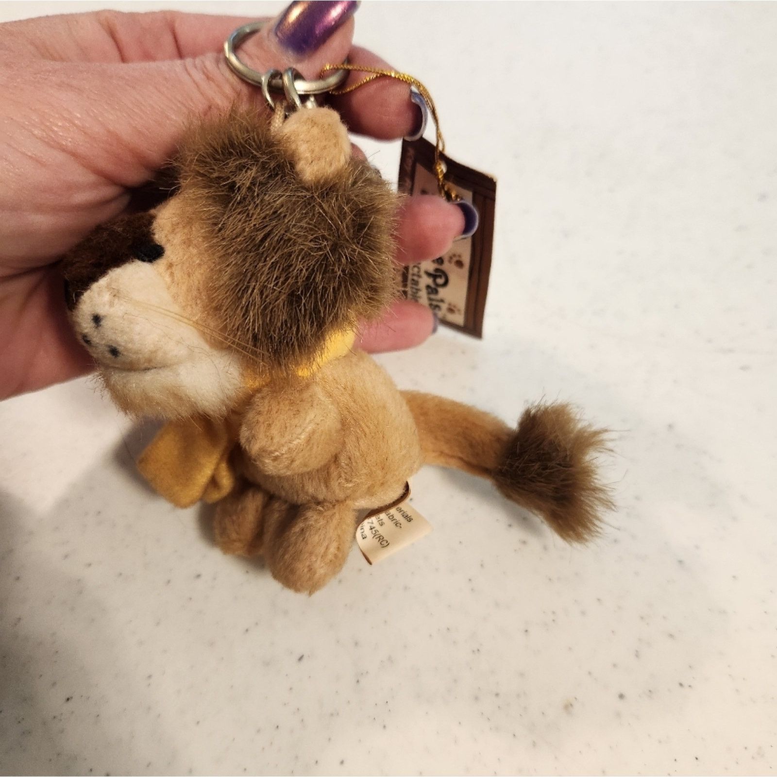 Other Pee Wee Pals Lion Key Ring Backpack Clip Plushie 80's 90's Size ONE SIZE - 3 Thumbnail