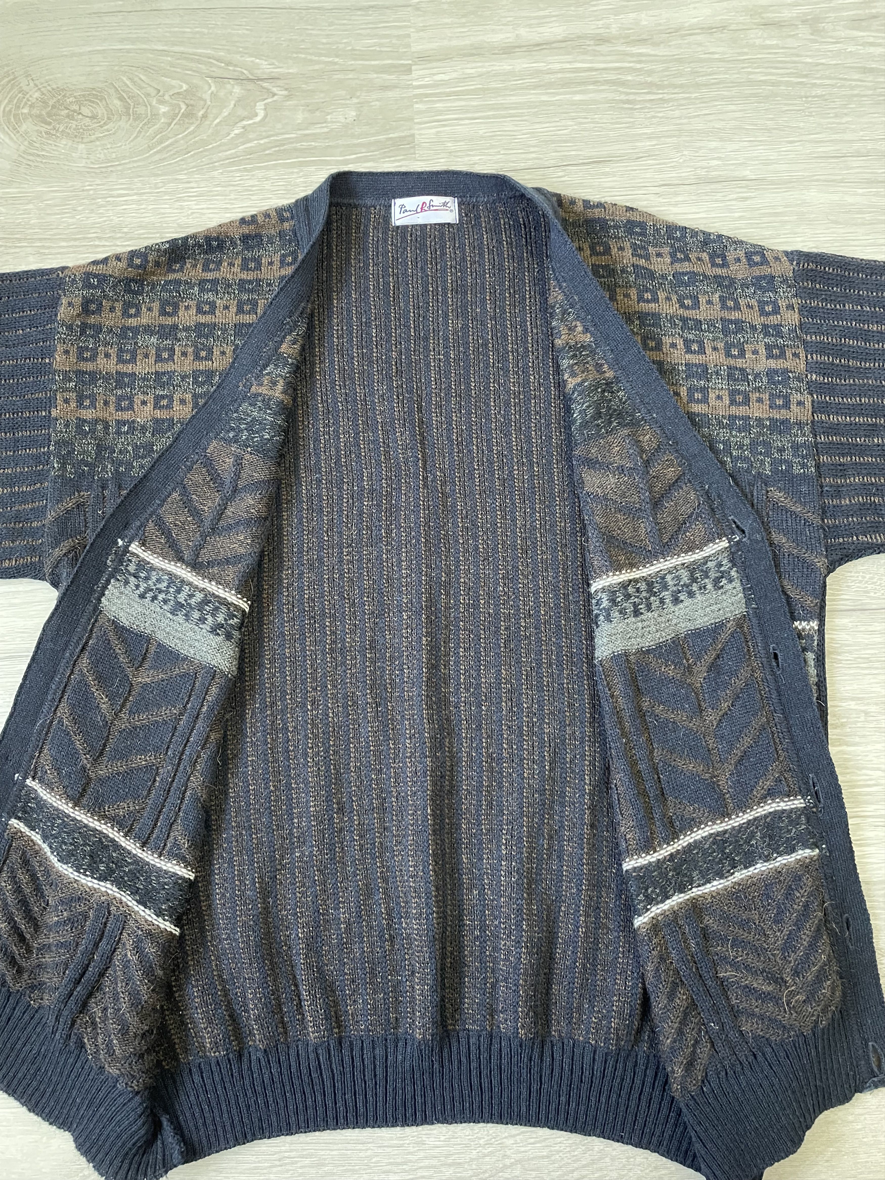 Paul Smith × Vintage MENS CASUAL RARE CARDIGAN PAUL SMITH Size US L / EU 52-54 / 3 - 10 Thumbnail