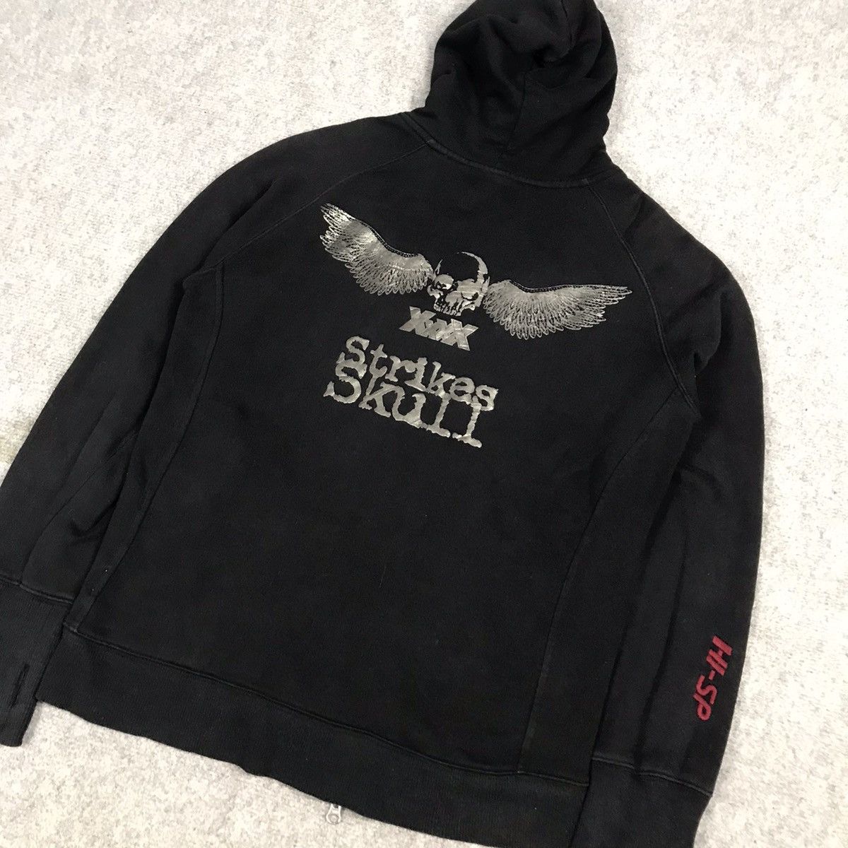 Japanese Brand JAPAN STRIKES SKULL XXXX BLACK FULL ZIPPER HOODIES Size US M / EU 48-50 / 2 - 4 Thumbnail