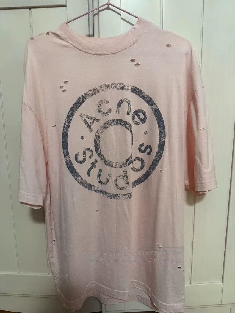 Acne Studios Acne Studios Distressed circular logo pattern short-sleeve Size US M / EU 48-50 / 2 - 2 Thumbnail