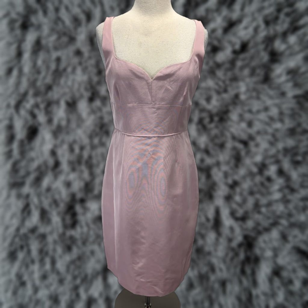 J.Crew J. Crew Mae Dress Women's Dress Size 10 Pink Sweetheart Neckline Knee Length Sleeveless Zip Formal Size L / US 10 / IT 46 - 1 Thumbnail