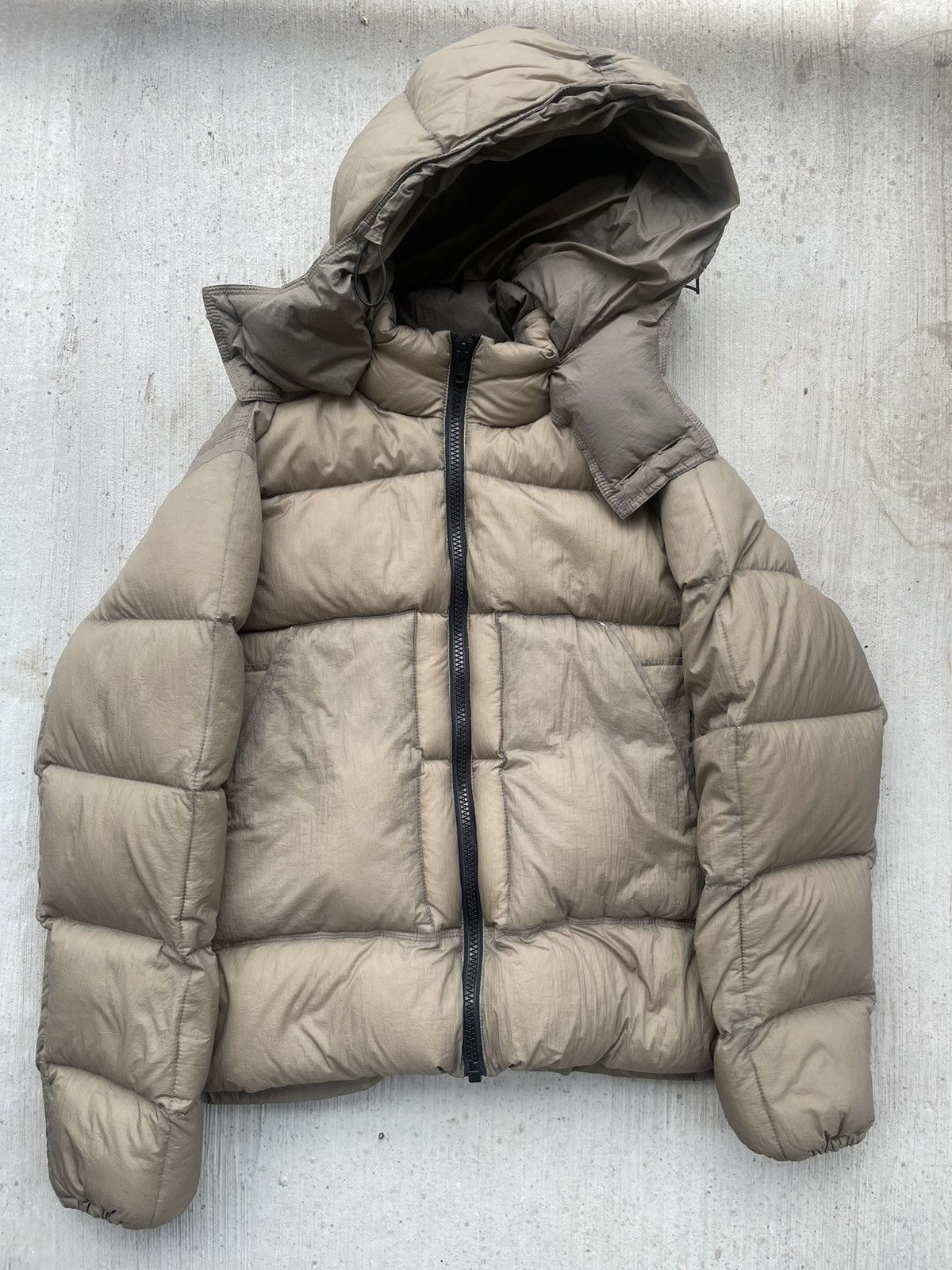 image of Who Is Jacov Jacov Goose Down Puffer in Beige, Men's (Size Large)