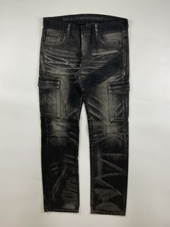 Neighborhood - Savage Slim-Fit Straight-Leg Patchwork Jeans - Black  Neighborhood