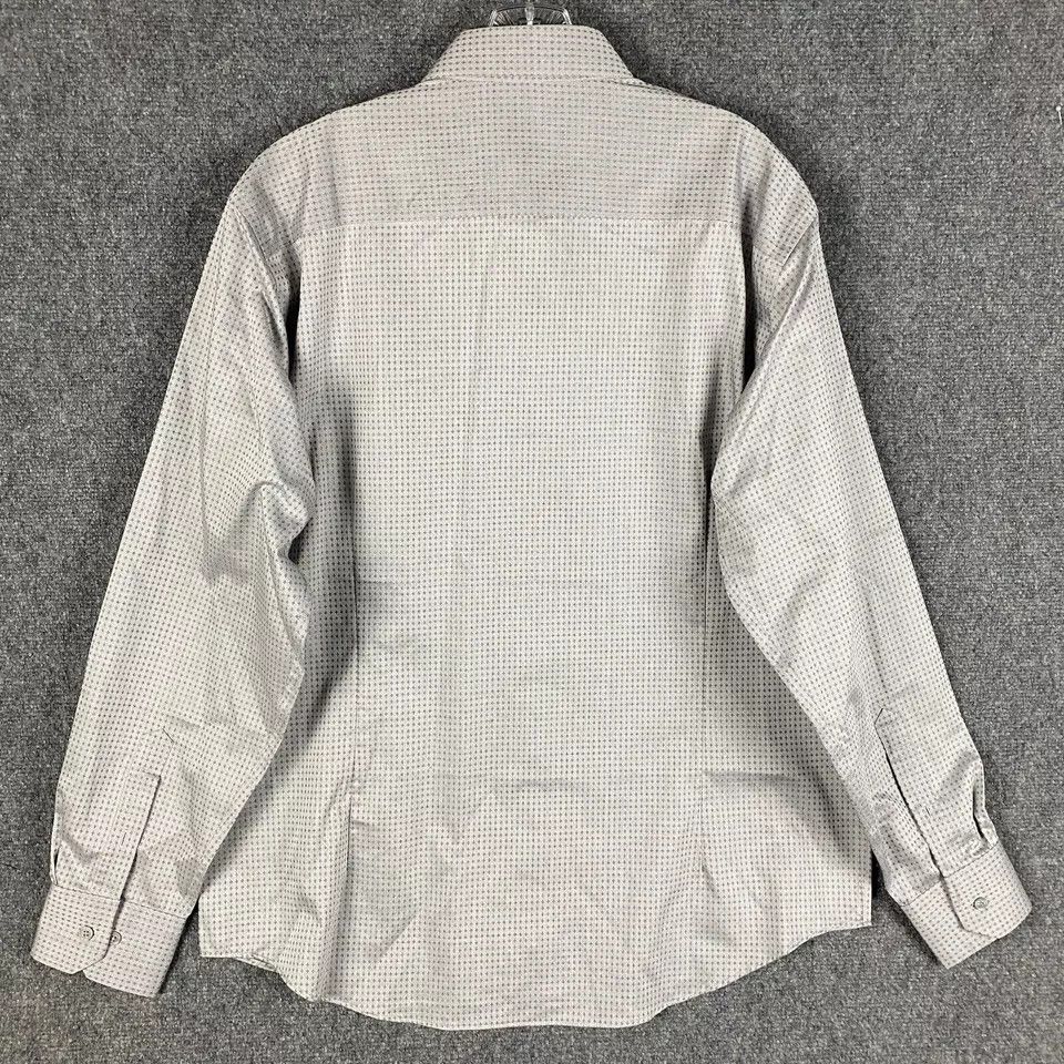 Egara Egara Dress Shirt Men's XL Slim Fit Long Sleeve 100% Cotton Size US XL / EU 56 / 4 - 7 Thumbnail