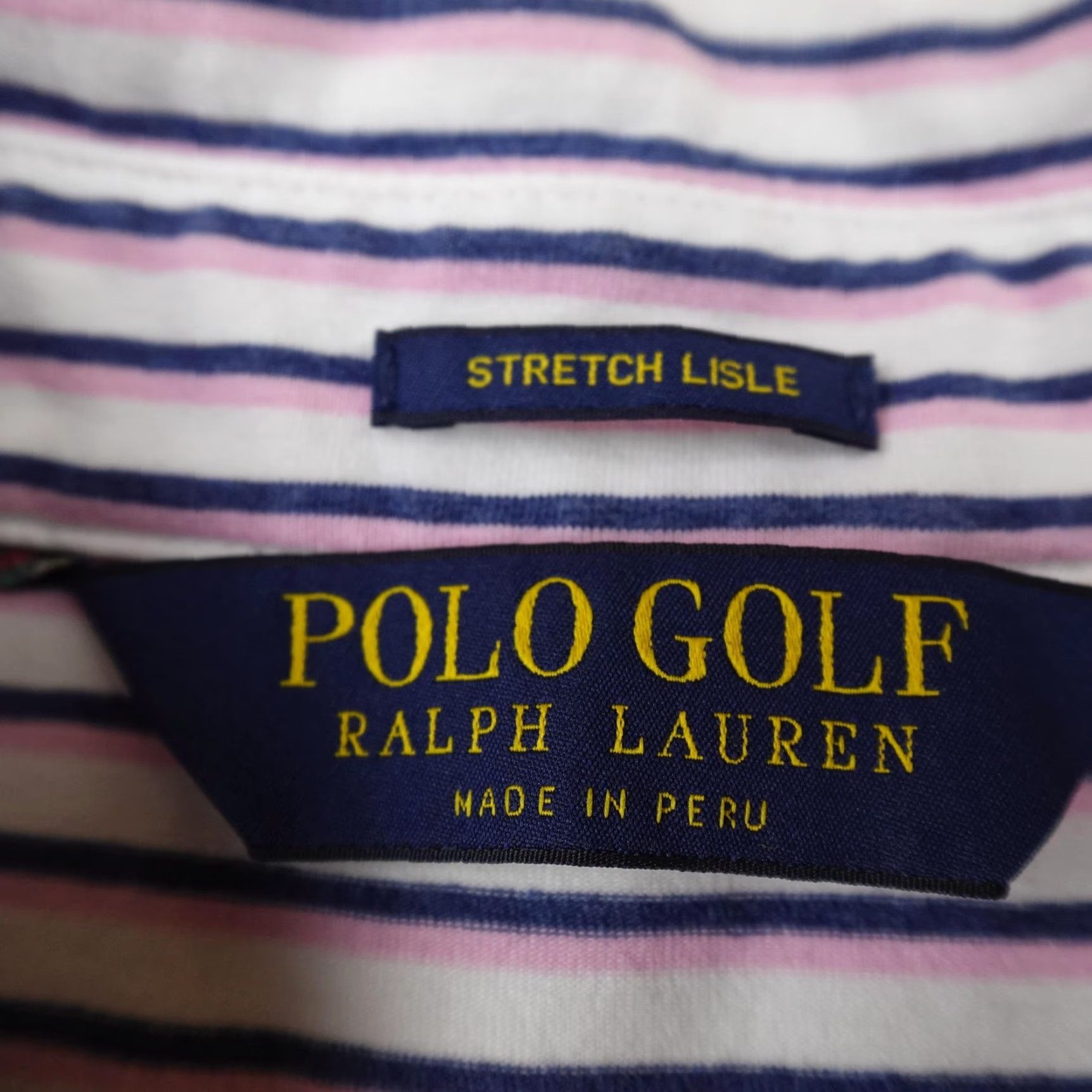 Polo Ralph Lauren Ralph Lauren Polo Shirt Mens XL Blue Pink Stripe Performance Golf Stretch Lisle Shirt Size US XL / EU 56 / 4 - 5 Thumbnail