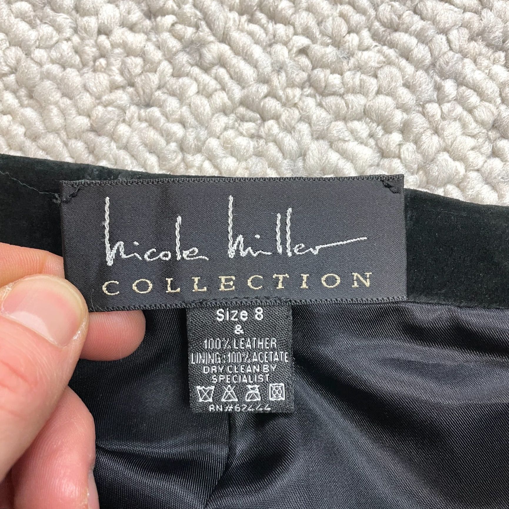 Nicole Miller Nicole Miller Pants Womens 8 Black Leather Straight 33x32 Chino Casual Regular 90s? No. Size 30" / US 8 / IT 44 - 7 Thumbnail