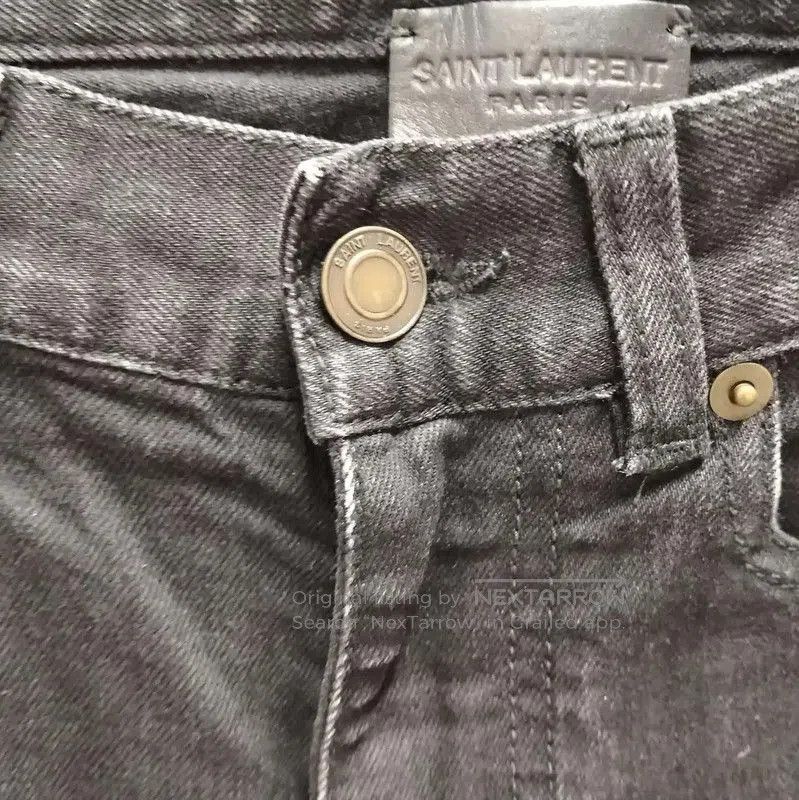 Yves Saint Laurent YSL Black Denim Women's Jeans for Spring and Autumn . Size 31" - 6 Thumbnail