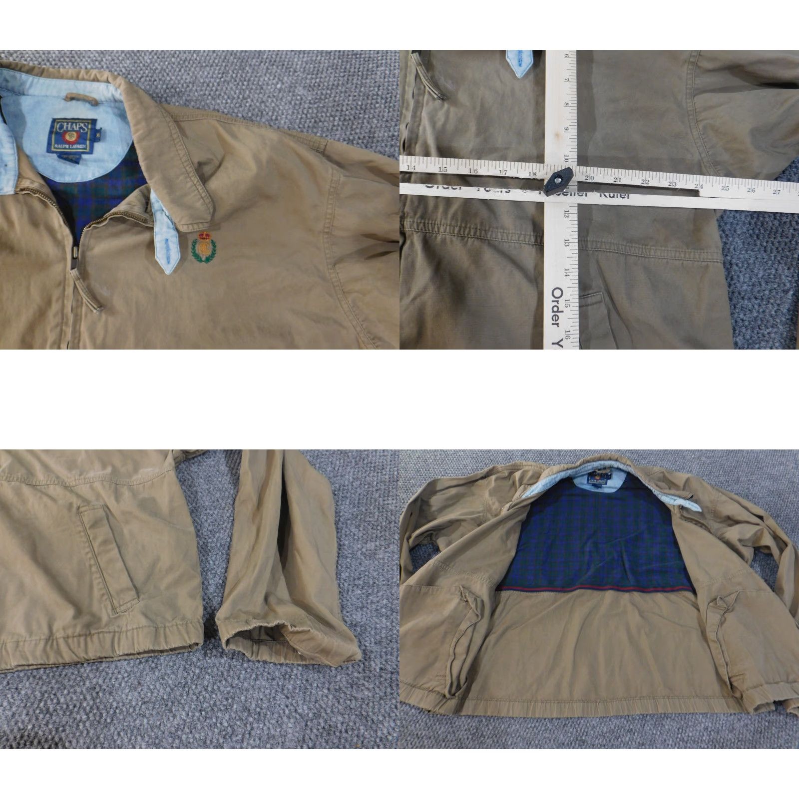 Ralph Lauren VINTAGE Ralph Lauren Jacket XL Mens Chaps Brown Zip Retro 90s Bomber Casual Full Zip Size US XL / EU 56 / 4 - 8 Thumbnail